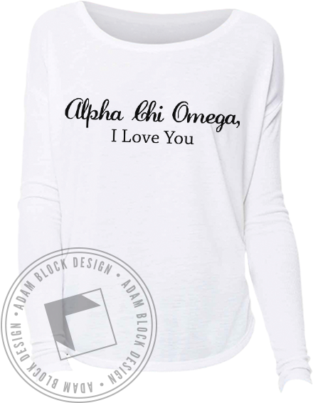 Alpha Chi Omega I Love You Longsleeve - Rush Sigma Nu Shirt (464x585), Png Download