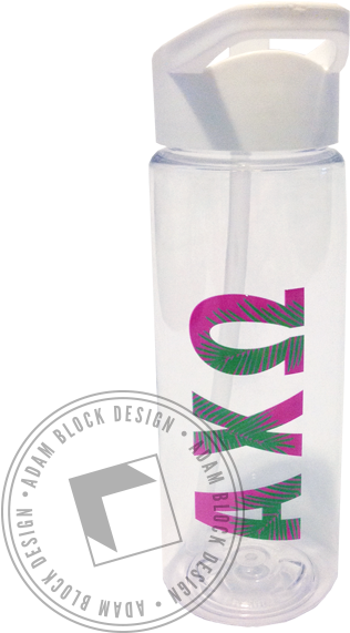 Alpha Chi Omega Tropical Water Bottle - Tri Delta Shirts (464x585), Png Download