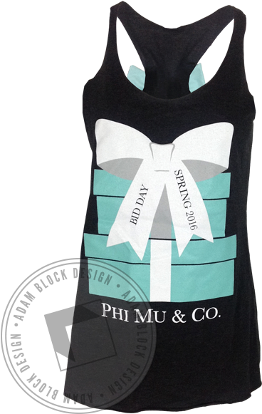 Phi Mu & Co Bow Tank - Sorority Recruitment (464x585), Png Download