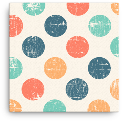Grunge Polka Dots Canvas - Circle (600x600), Png Download