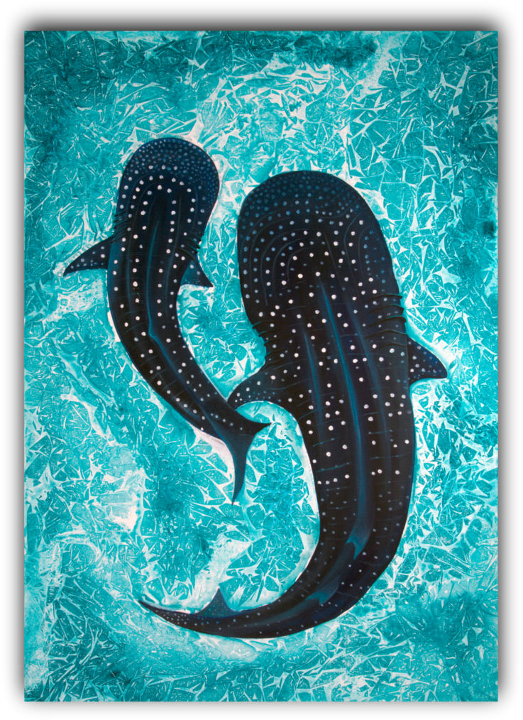 'fehu'rihi' Whale Shark Original Painting - Painting Whaleshark (747x1024), Png Download