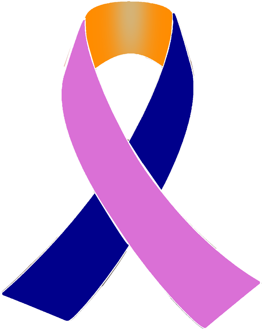 Dark Blue, Orange And Orchid Award Ribbon (1100x1215), Png Download