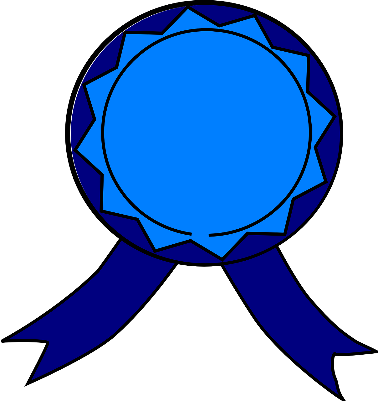 Medal, Blue, Ribbon, Award, Achievement, Success, First - Awards Clip Art (679x720), Png Download