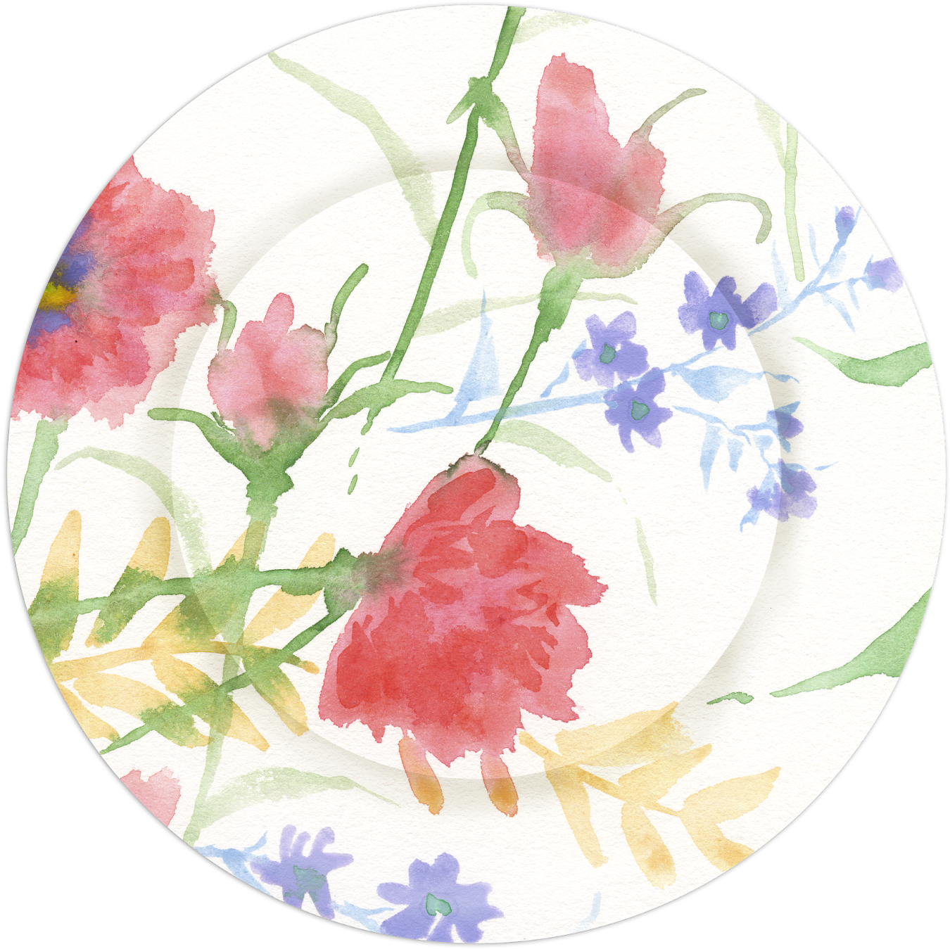Ff1664 Watercolor Summer Garden - Peony (1600x1600), Png Download