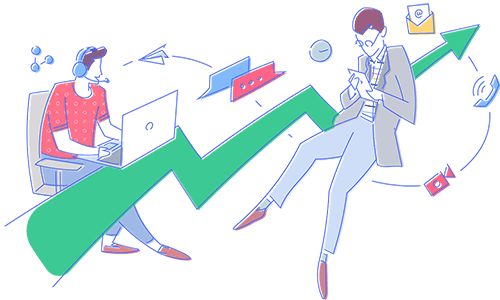 Communication Tools Make Users Even More Productive - Cartoon (500x300), Png Download