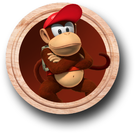 Diddy Kong - Donkey Kong Country Returns Selects Nintendo Wii (580x449), Png Download