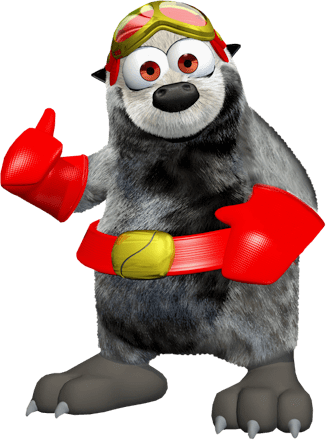 Bumper As Seen In Diddy Kong Racing Ds - Diddy Kong Racing Tiny (327x440), Png Download