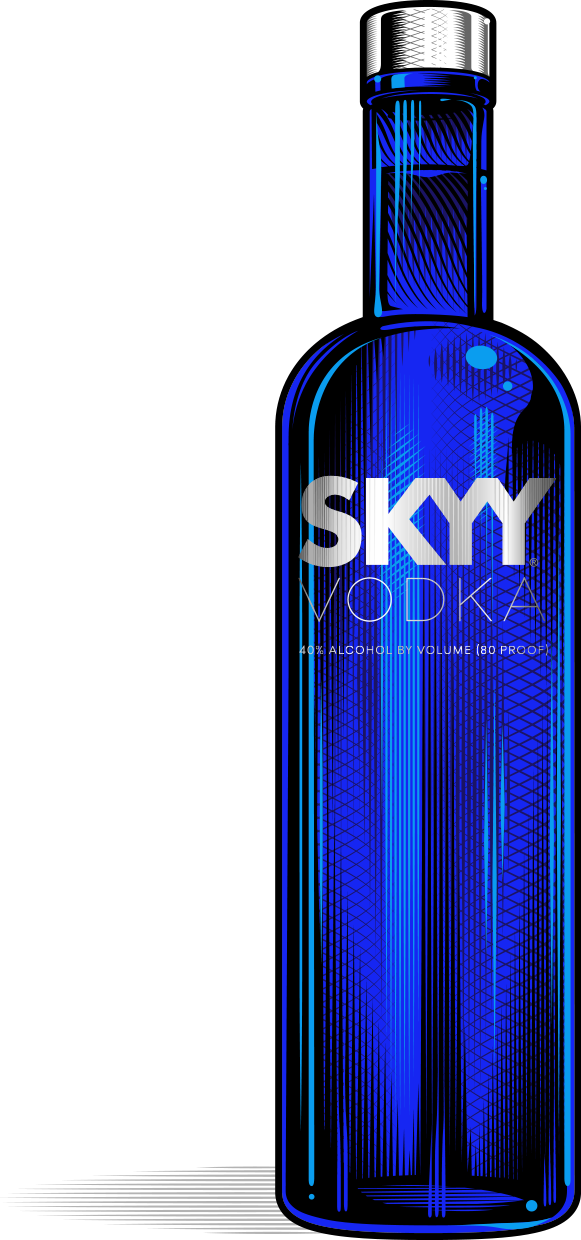 Skyy Vodka Png - Skyy Vodka Bottle Png (581x1240), Png Download