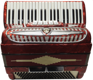 Castiglione Red 120 Bass Accordion - Accordion (478x400), Png Download