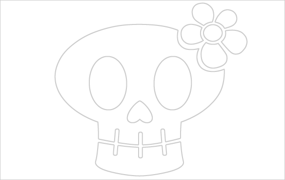 Big Skull - Girly Skull (584x368), Png Download