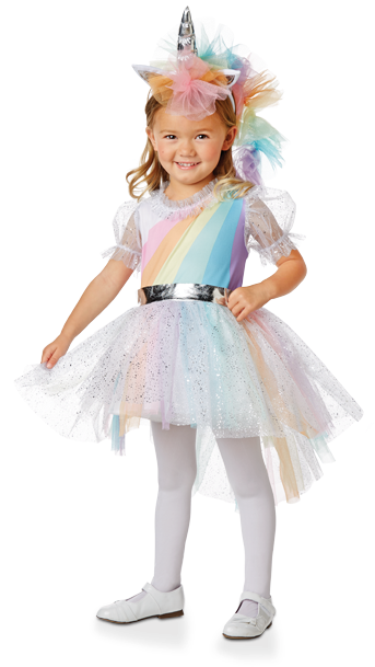 Pastel Rainbow Unicorn - Unicorn Toddler Costume (346x650), Png Download