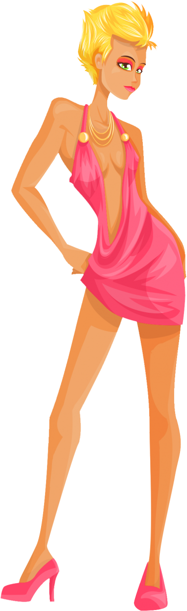 Sexy Girl Vector Png Image - Transparent Sexy Girl Vector (250x645), Png Download