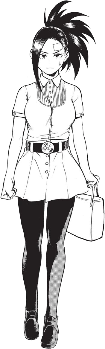Momo Yaoyorozu Casual Manga - Momo Yaoyorozu Official Art (369x1182), Png Download