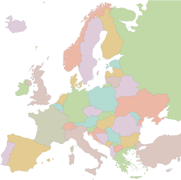 Map Of Europe - Europe Map Transparent (700x700), Png Download