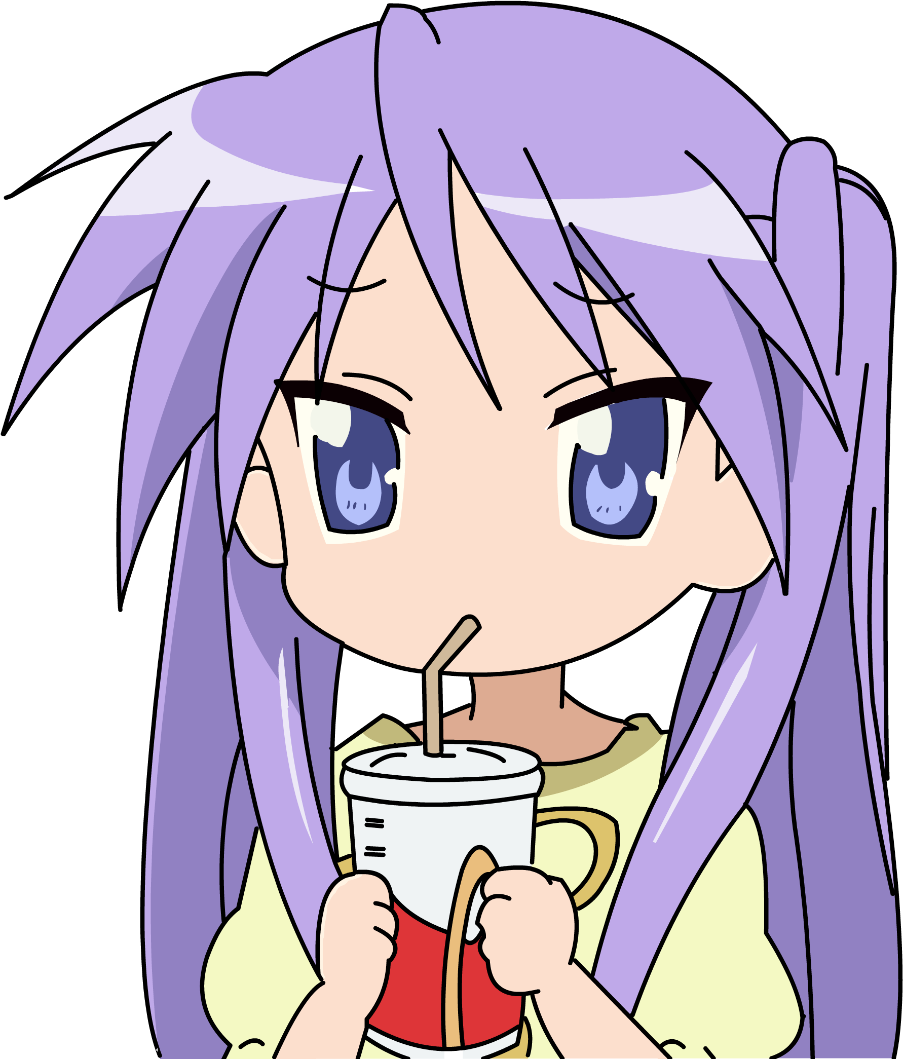 I Love Anime Girls Drinking Tea/coffee/whatever, Or - Anime Twin Tail Purple Hair (2803x2242), Png Download