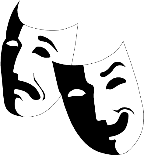 Broadway Clipart Drama Faces - Drama Logo (525x548), Png Download