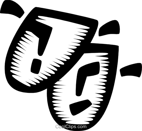 Drama, Masks Royalty Free Vector Clip Art Illustration (480x442), Png Download