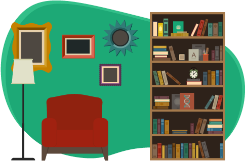 Dusting - Home Library Clipart (505x340), Png Download