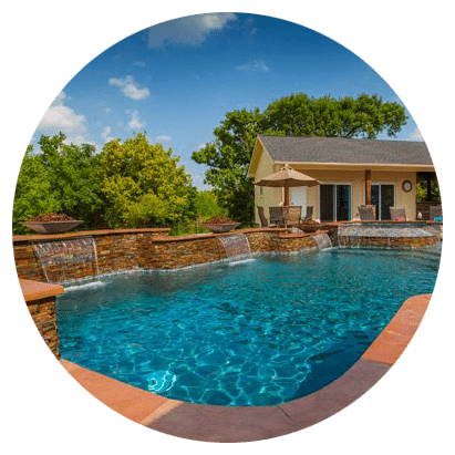 At Richard's Total Backyard Solutions, We Turn Regular - Swimming Pool (411x411), Png Download