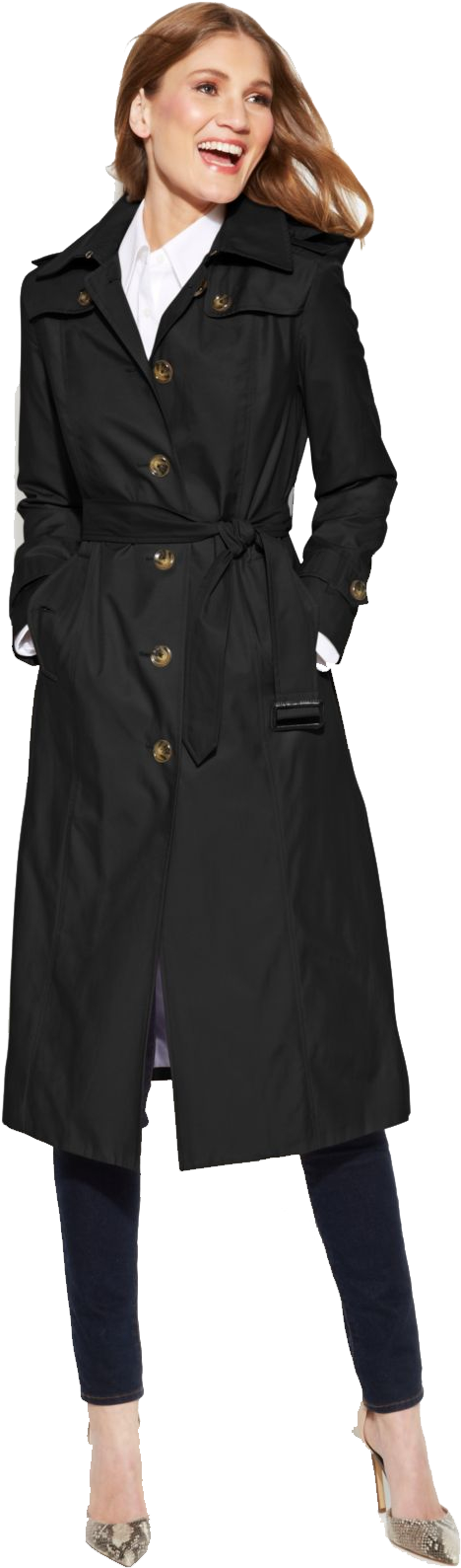 Trench Coat Png Image File - Pitkä Bomber Takki Naiset (1320x1616), Png Download
