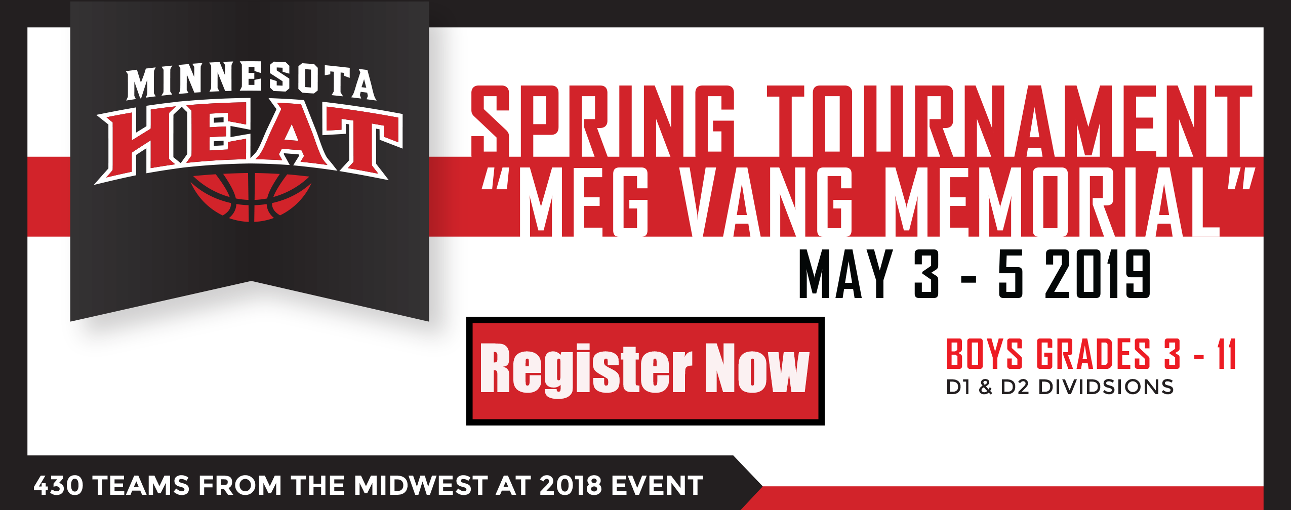 Meg Vang Tournament Flyer Png Heat Tournament - Minnesota (2550x1008), Png Download