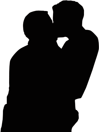 Every Forward Lunge Was Met With A Cry Of Passion, - Gay Silhouette Png (357x449), Png Download
