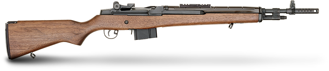 Aa9122new Walnut Stock W/ Standard Profile 18" Parkerized - M1a Springfield Scout (1200x306), Png Download