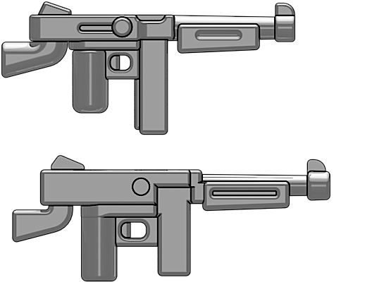 Brickarms M1a1 V - Brickarms 2.5" Scale Weapon M1a1 V2 Brown (600x454), Png Download