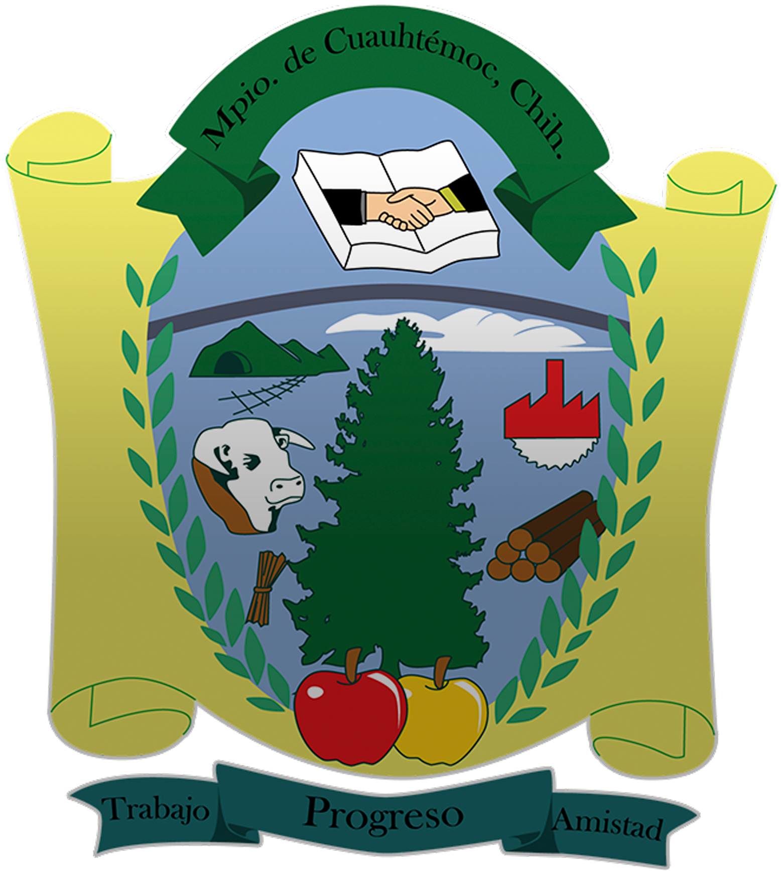 Escudo De Cuauhtémoc Chihuahua - Escudo De Cuauhtemoc Chihuahua (2000x2000), Png Download