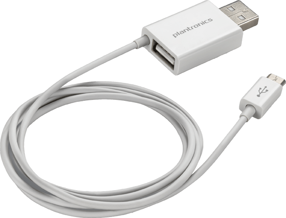 Plantronics 2-in-1 Charging Cable - Usb Power Cable (576x439), Png Download