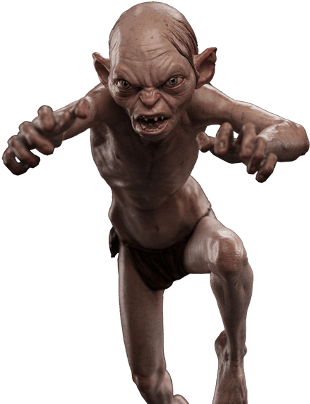 Gollum Png - Hobbit An Unexpected Journey Gollum Enraged Statue (600x600), Png Download