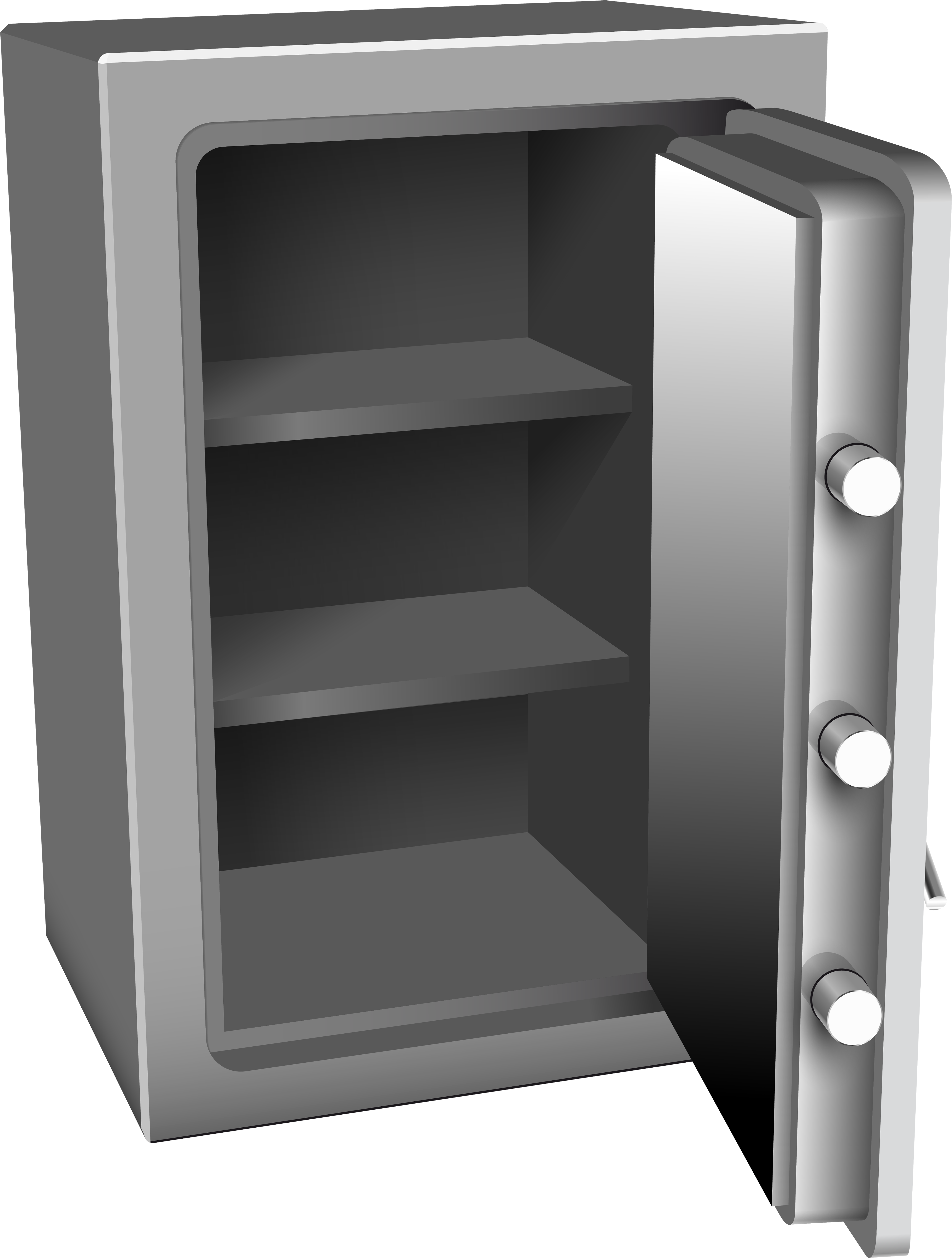 Open Silver Safe Png Clip Art - Clipart Safe (4572x6000), Png Download
