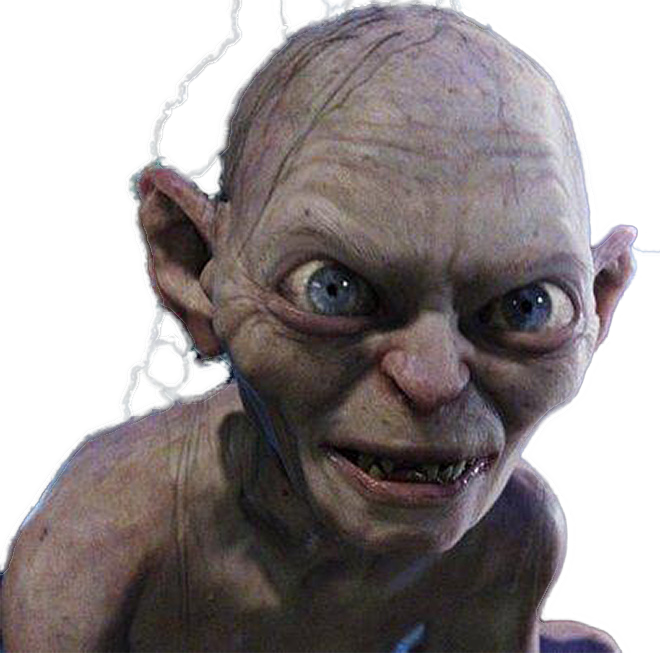Gollum Green/blue Screen - Bald Thing From Lord Of The Rings (660x653), Png Download
