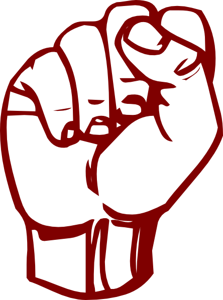 Hand Clip Art At Clker - S In Sign Language (444x598), Png Download