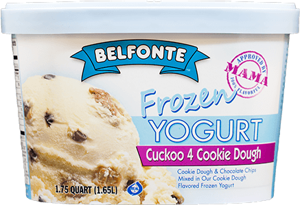 Belfonte Frozen Yogurt - Belfonte Cuckoo Cookie Dough Frozen Yogurt, 56 Oz (490x300), Png Download