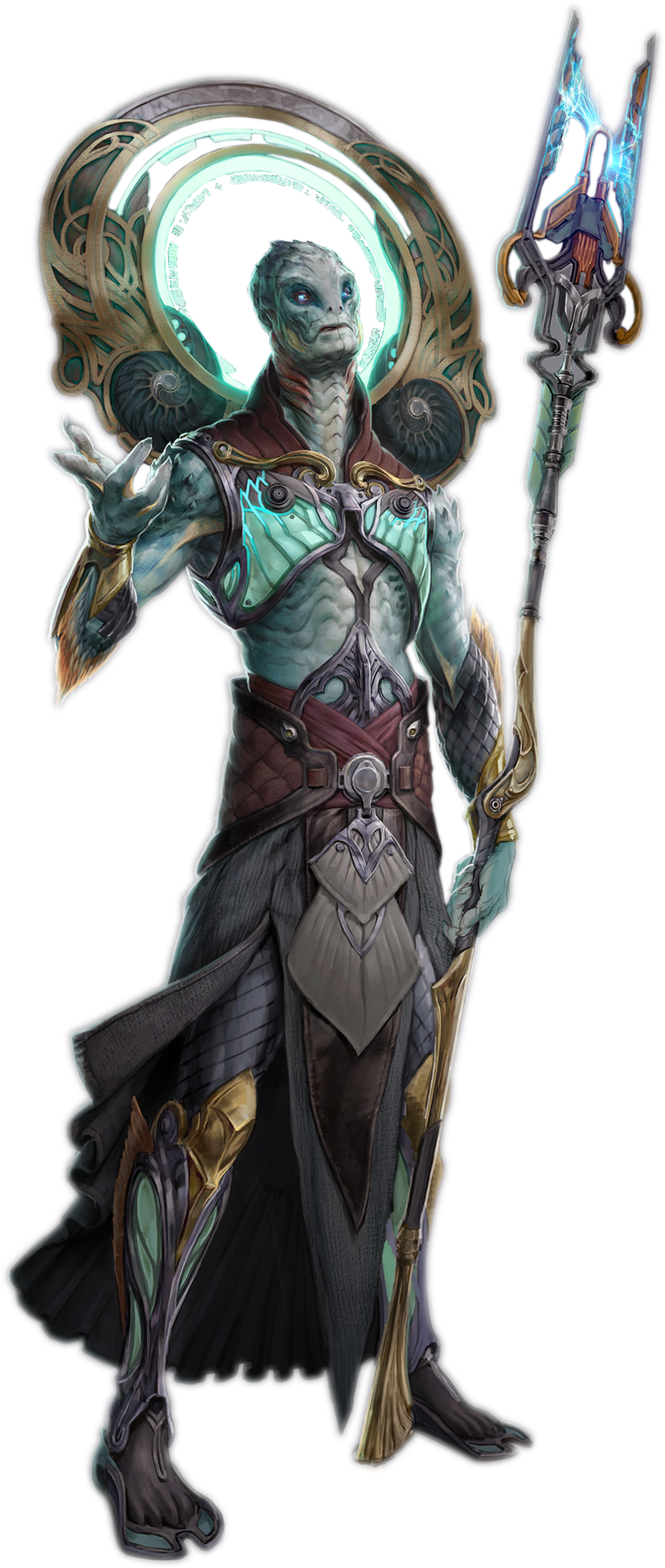 Skyforge Dragon Character Science Fiction Fantasy Board - Alien Warrior Concept Art (1000x2254), Png Download