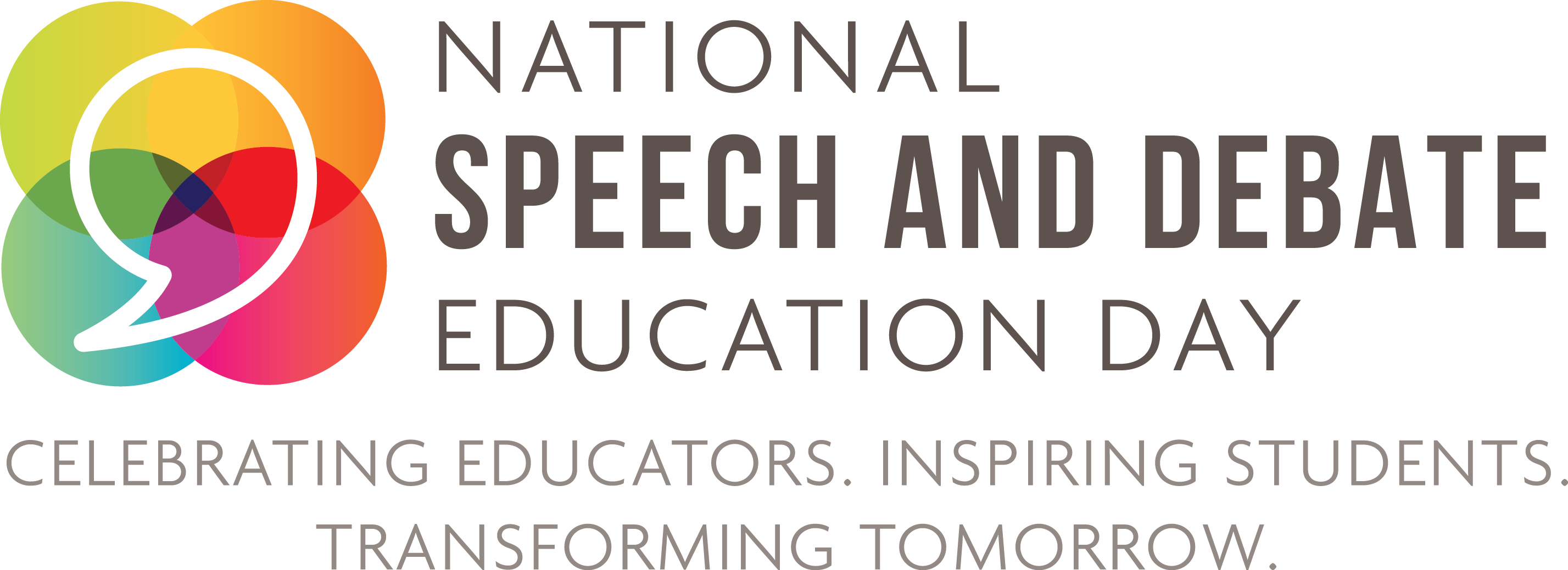Official Logo For National Speech And Debate Education - National Speech And Debate Day (2855x1039), Png Download