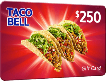 Top Choice Rewards ,get A $250 Taco Bell Gift Card - Gift Card Tacobell (400x300), Png Download