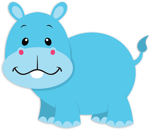 Baby Animal Png - Safari Bebe Hipopotamo (500x430), Png Download