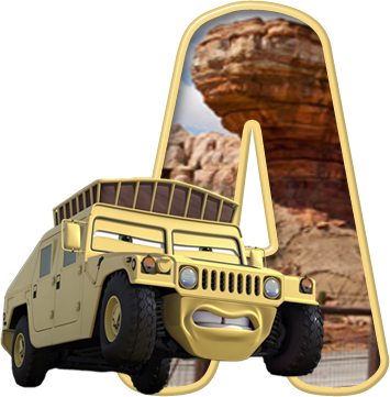 Alfabeto Decorativo - Alfabeto - Carros 4 - Png - Completo - Alfabeto Decorativo Cars (355x361), Png Download