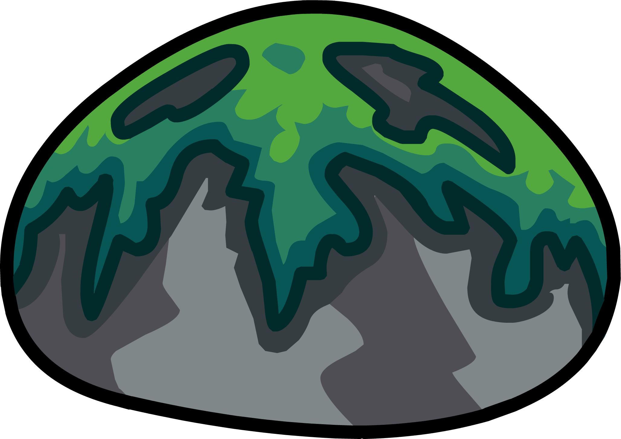 Sea Stones - Club Penguin Puffle De Roca (2055x1454), Png Download