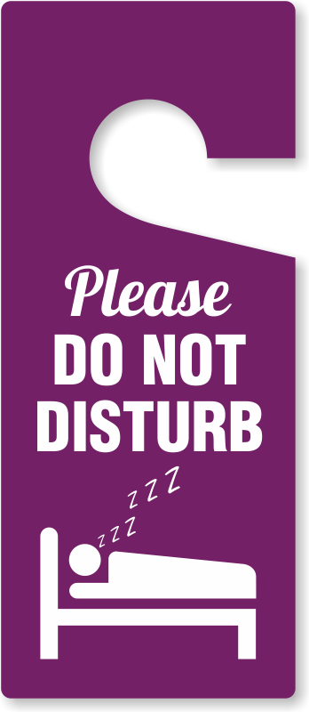Please Do Not Disturb Door Hanging Tag - Do Not Disturb Tag (348x800), Png Download