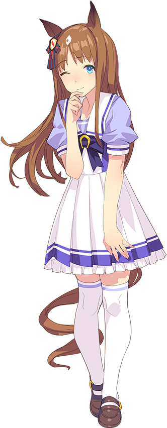 8 Grass Wonder - ウマ 娘 グラスワンダー (419x970), Png Download