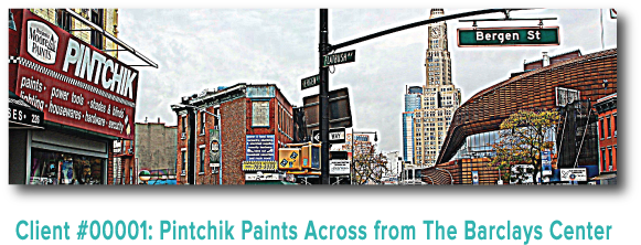 In Another Instance, We Used Meltzer Lippe Not A Manhattan - Paint (581x222), Png Download