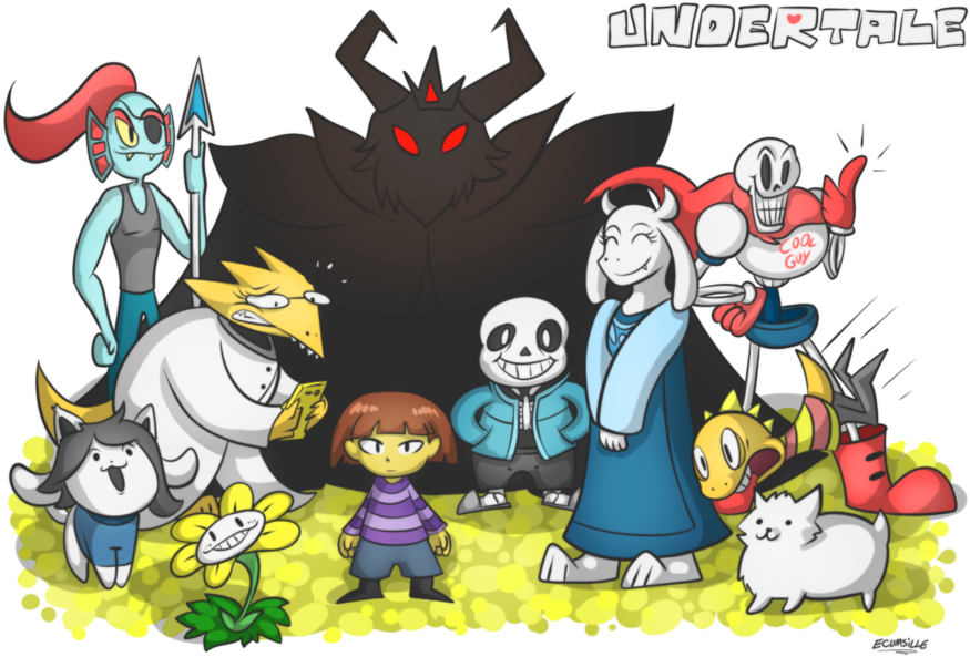 Coa Undertale T-shirt Cartoon Mammal Vertebrate Fictional - Undertale Cast Fan Art (900x619), Png Download