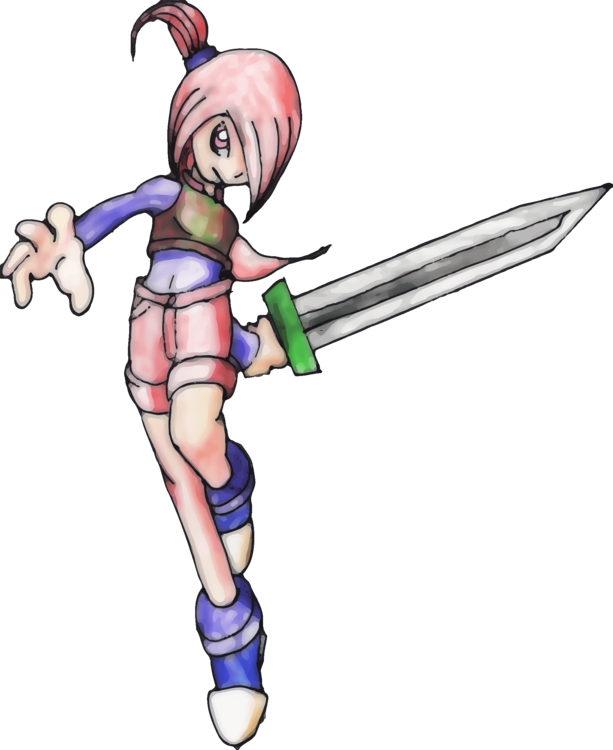 Computer Icons Line Art Drawing Cartoon Steam Trading - Clipart Warrior Girl (613x750), Png Download