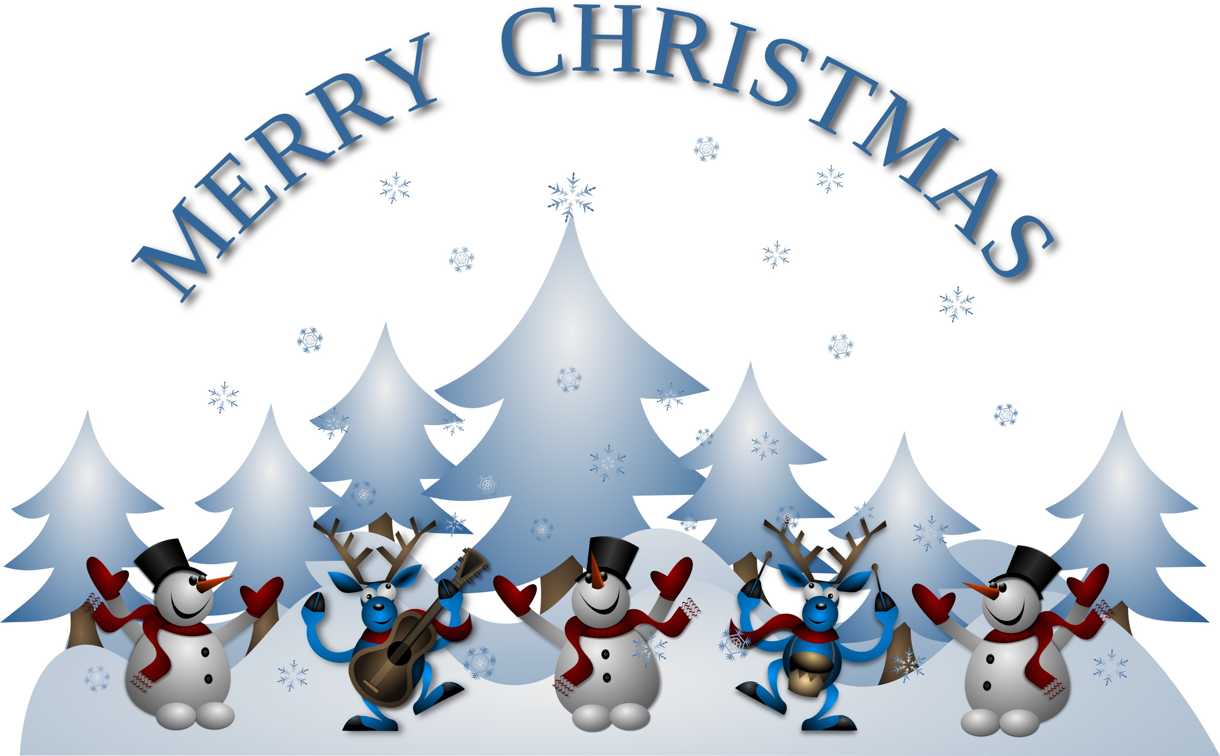 This Free Icons Png Design Of Merry Christmas Card (2400x1487), Png Download