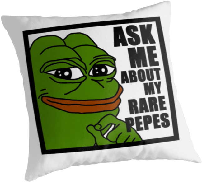 Pepe The Frog- Ask Me About My Rare Pepes - Pepe Pepe Pepe Sticker (875x875), Png Download