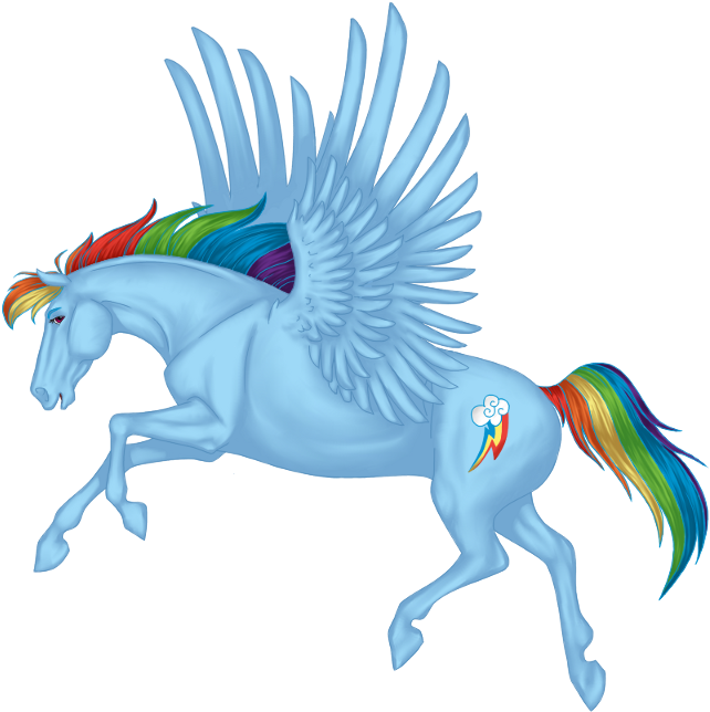 Noodle-monster, Rainbow Dash, Realistic, Safe - Unicorn (667x669), Png Download