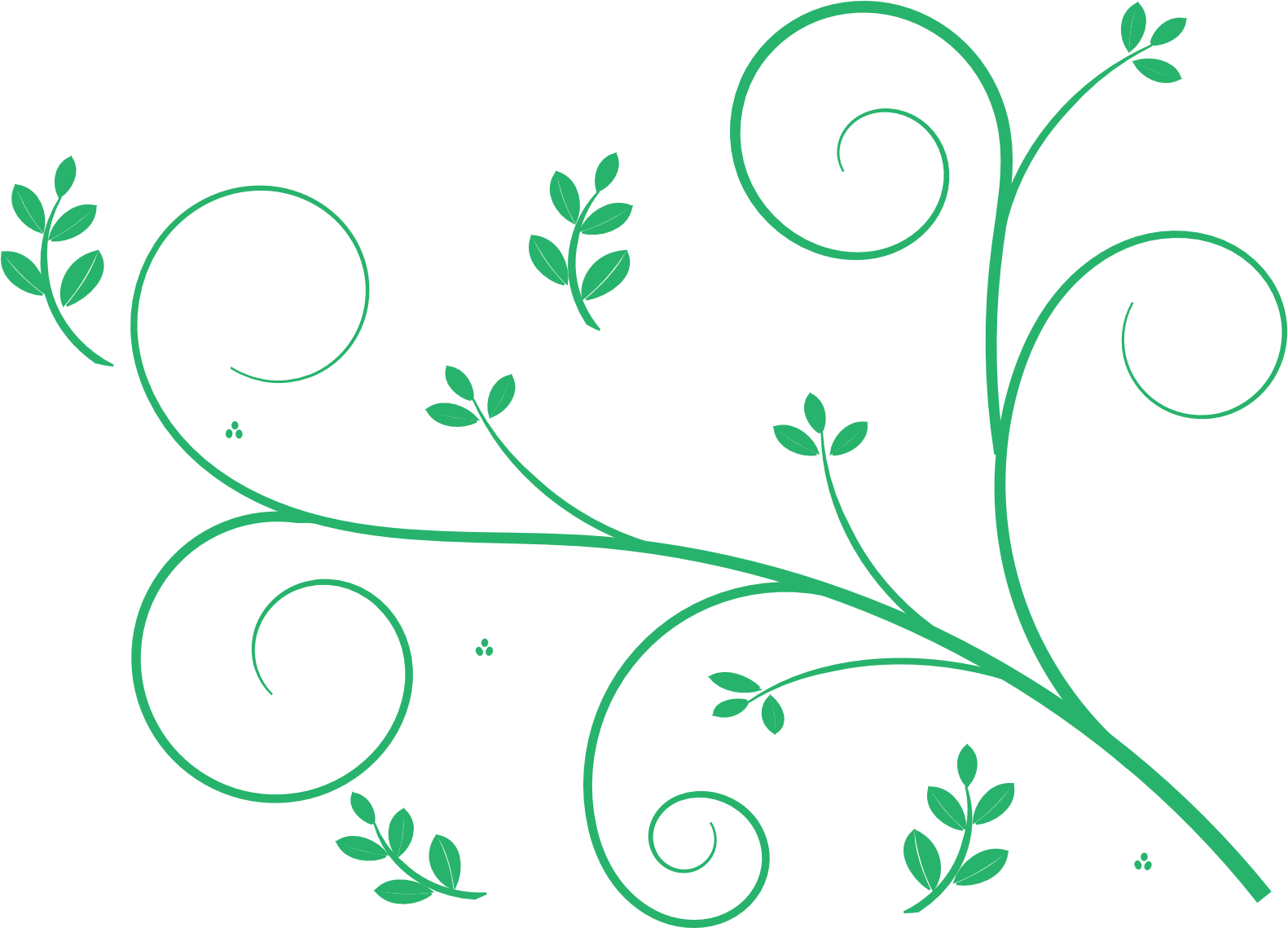 Leaf Swirl Transparent Background Png - Leaf Swirl Background (1666x1279), Png Download